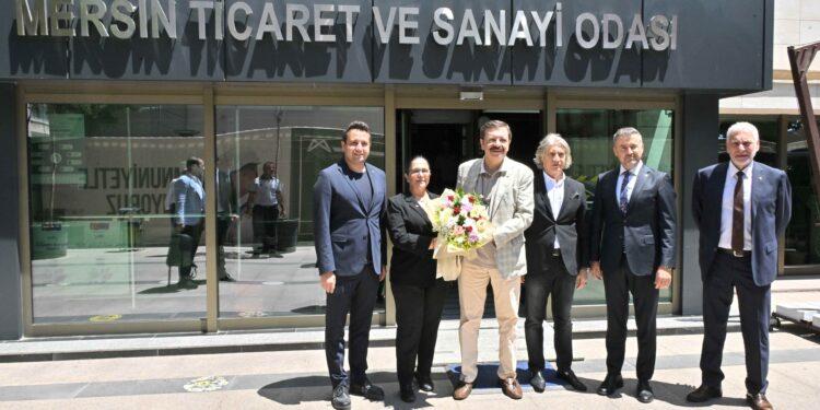 Türkiye Odalar ve Borsalar Birliği (TOBB) Başkanı Rifat Hisarcıklıoğlu Anamur İskelesi’nin açılışı için Mersin’de