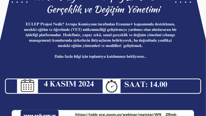 EULEP Mesleki Mükemmeliyet Merkezleri Projesi Bilgilendirme Toplantısı