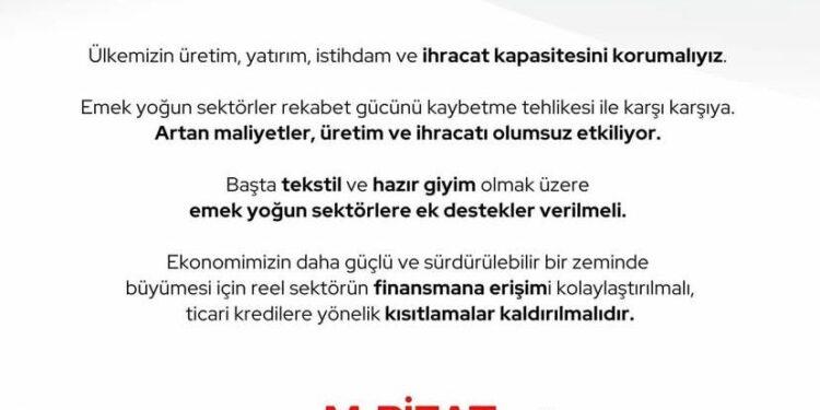 Ülkemizin üretim, yatırım, istihdam ve ihracat kapasitesini korumalıyız.